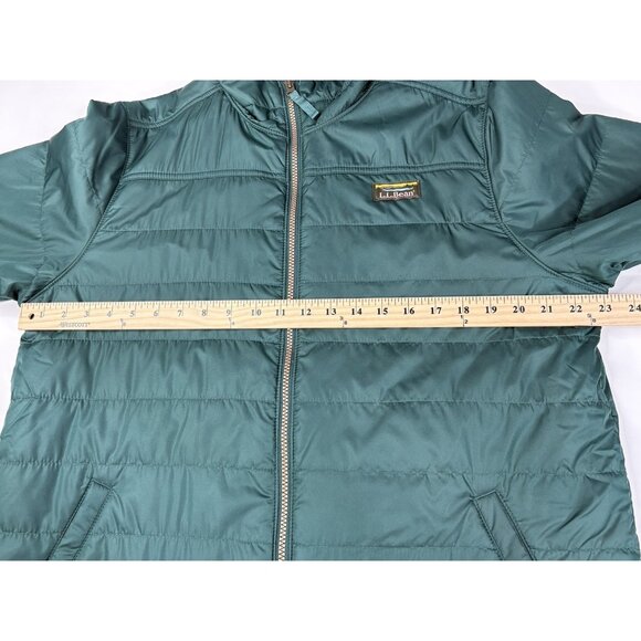 LL Bean Mountain Classic Puffer Jacket Men’s L Reg Green Full Zip Lightweight - Picture 11 of 13